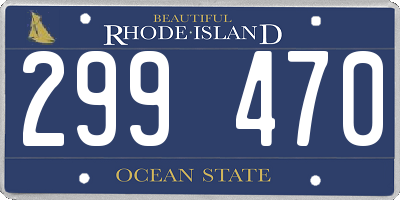 RI license plate 299470