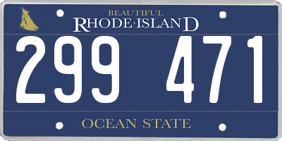 RI license plate 299471