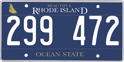 RI license plate 299472