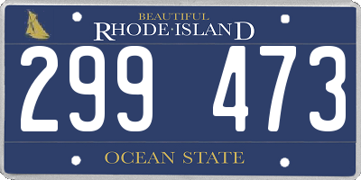 RI license plate 299473