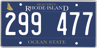 RI license plate 299477