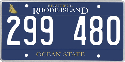 RI license plate 299480