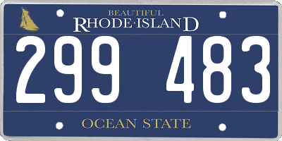 RI license plate 299483