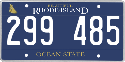 RI license plate 299485