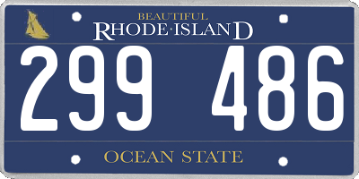 RI license plate 299486