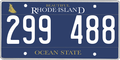 RI license plate 299488