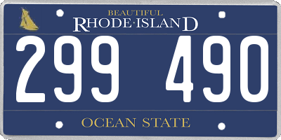 RI license plate 299490