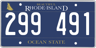 RI license plate 299491