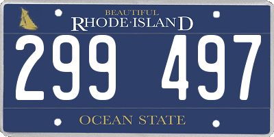 RI license plate 299497