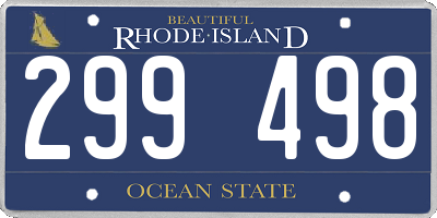 RI license plate 299498
