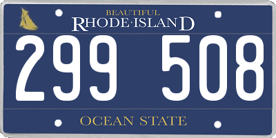 RI license plate 299508
