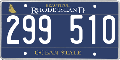 RI license plate 299510