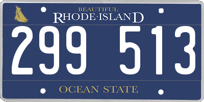 RI license plate 299513