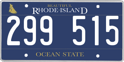 RI license plate 299515