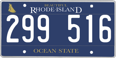 RI license plate 299516