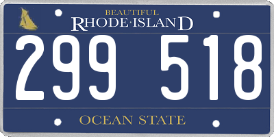 RI license plate 299518