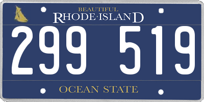 RI license plate 299519