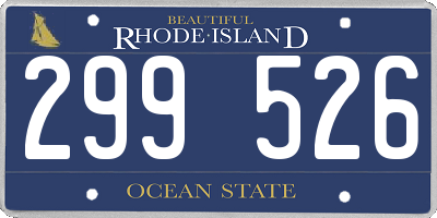 RI license plate 299526