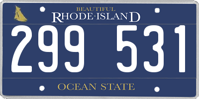 RI license plate 299531