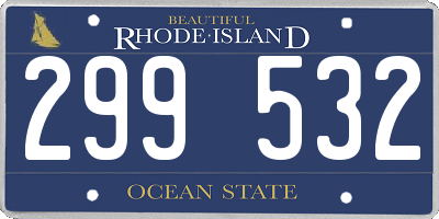 RI license plate 299532