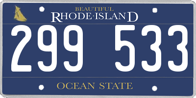 RI license plate 299533