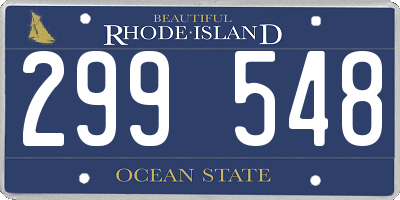 RI license plate 299548