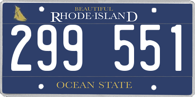 RI license plate 299551