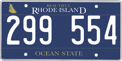 RI license plate 299554
