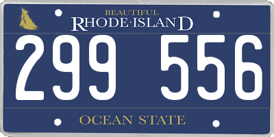 RI license plate 299556