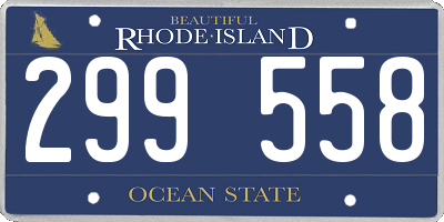RI license plate 299558