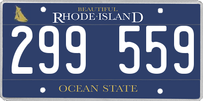 RI license plate 299559
