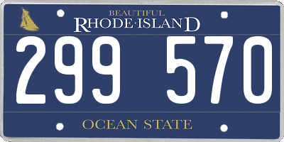 RI license plate 299570