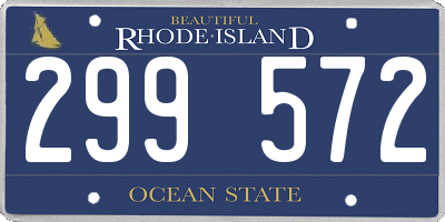 RI license plate 299572