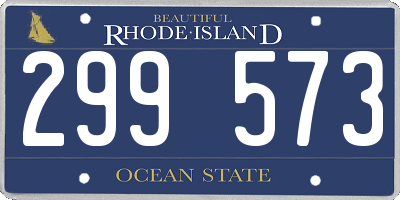 RI license plate 299573