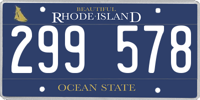 RI license plate 299578