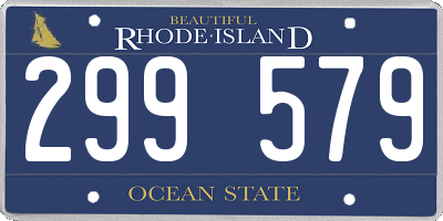 RI license plate 299579