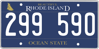 RI license plate 299590
