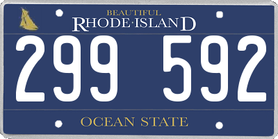 RI license plate 299592