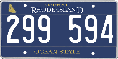 RI license plate 299594