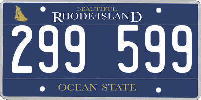 RI license plate 299599