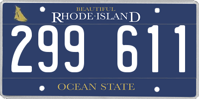 RI license plate 299611