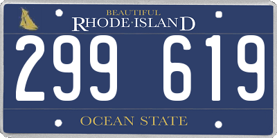 RI license plate 299619