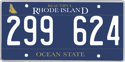 RI license plate 299624