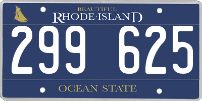 RI license plate 299625