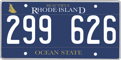 RI license plate 299626