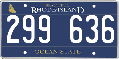 RI license plate 299636