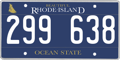 RI license plate 299638