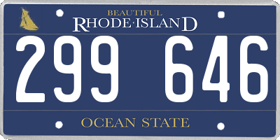 RI license plate 299646