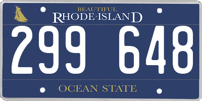 RI license plate 299648