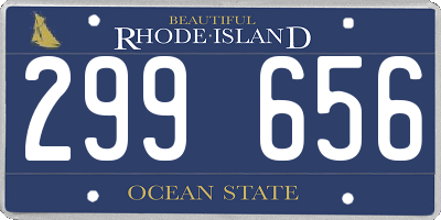 RI license plate 299656